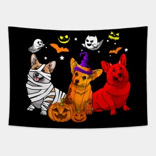 Funny Corgi Halloween Costume Gift Tapestry