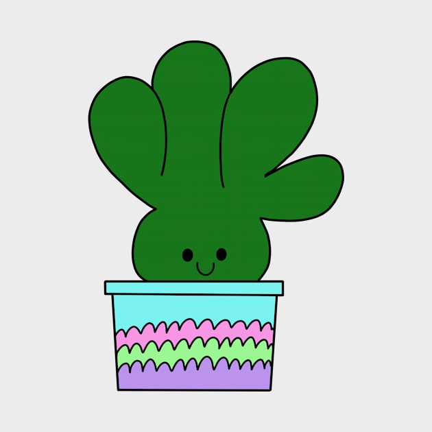 Cute Cactus Design #14: Smiling High 4 Succulent by DreamCactus