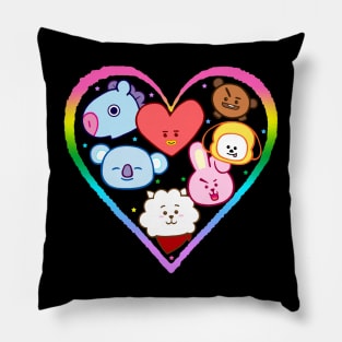 BT21 Heart crew Pillow