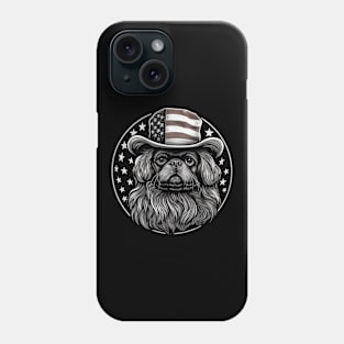 Patriotic Pekingese Phone Case