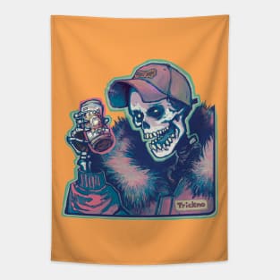 Skeleton Cheers Wind Tapestry