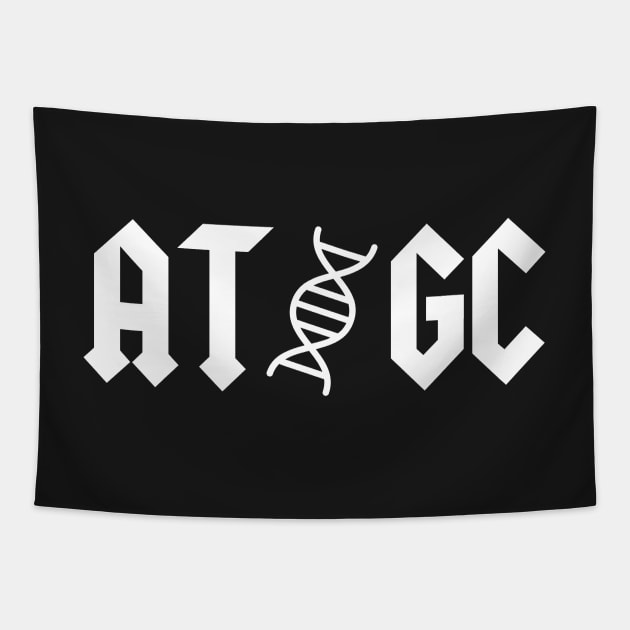 AT GC AC/DC Molecular Biology genetic code Tapestry by labstud