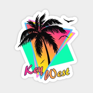 Key West Cool 80s Sunset Magnet