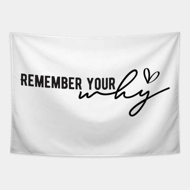 Remember Your Why Tapestry by Merchspiration