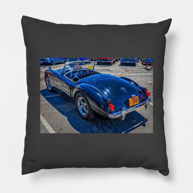 1960 MG MGA Roadster Sports Car Pillow by Gestalt Imagery