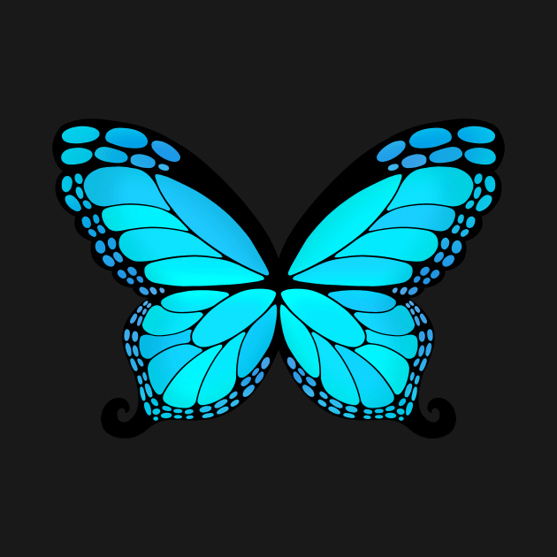 Blue Butterfly Wings by MidnightRose77