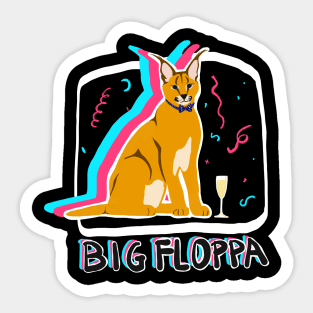 Zabloing Cat Meme - Zabloing Floppa Cat - Sticker