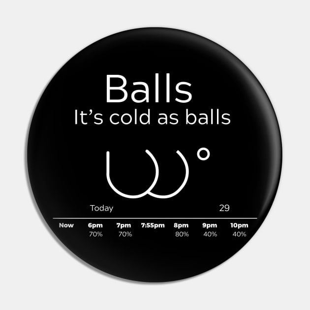 Balls it's cold as Balls Pin by DonVector