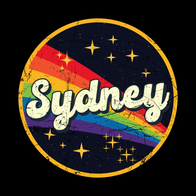 Sydney // Rainbow In Space Vintage Grunge-Style by LMW Art