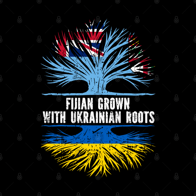 Fijian Grown with Ukrainian Roots Flag by silvercoin