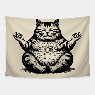 Meditation Cat Tapestry