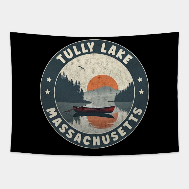 Tully Lake Massachusetts Sunset Tapestry by turtlestart