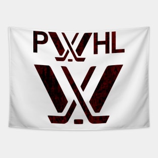 Distresed red Montreal pwhl logo Tapestry