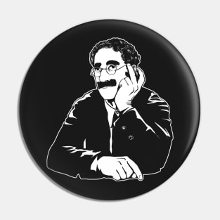 Groucho - White Ink Pin