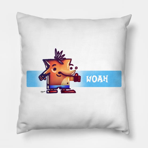 Crash has Something to Say Pillow by amiibler