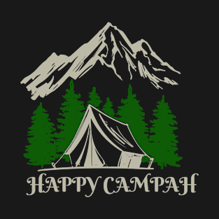 Funny New England Accent Camping, Happy Campah T-Shirt