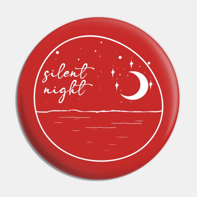 Silent Night Starry Christmas Pin by The Lily and The Lark