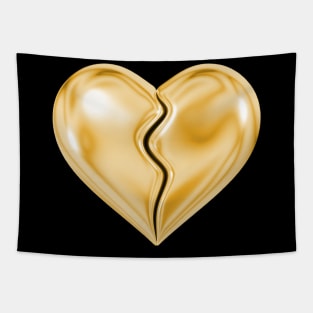 Broken Golden Heart Tapestry