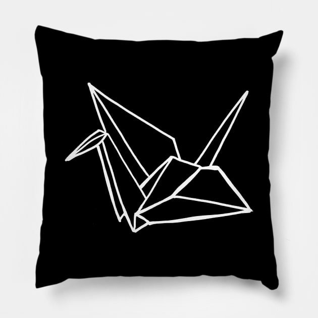 Paper crane Pillow by valentinahramov