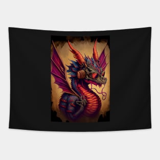 Psychedelic Dragon Tapestry