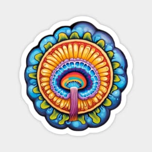 Mushroom Mandala - Flower Power Magnet