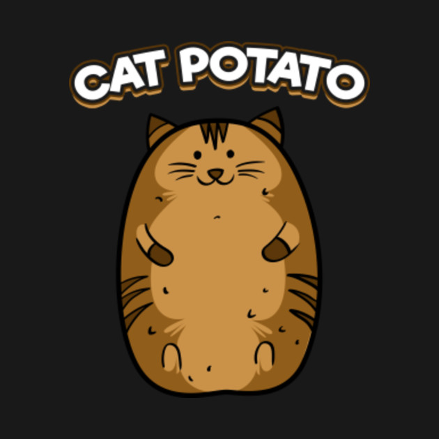 Cat Potato Funny Cute Fat Potato Feline Animal Design Fat Potato