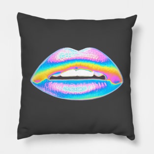 New Holographic Lips on Pink Pillow