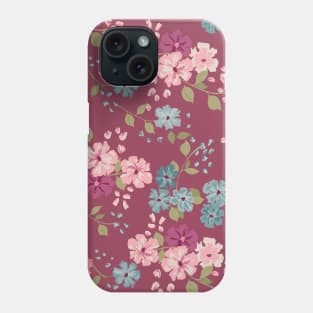 Sakura flowers (Pink Background) Phone Case