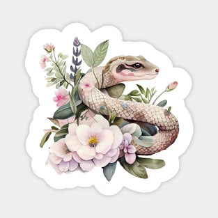 Snake with flowers Magnet