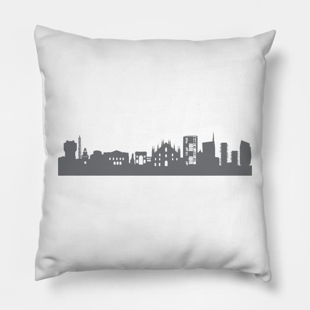 Milan in gray Pillow by 44spaces