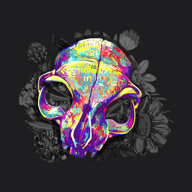 Floral Skull by Patchy_the_Rat