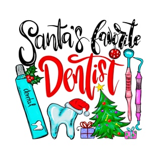 Santa’s Favorite Dentist Christmas T-Shirt