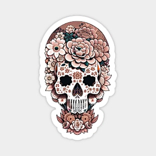 Skull Flower Magnet