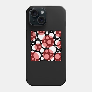 red white and black polka dot pop art Phone Case