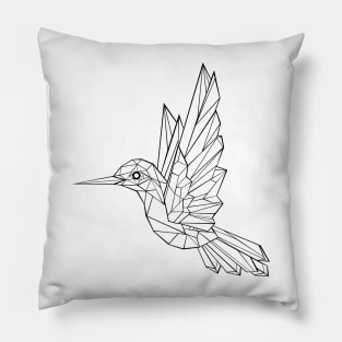 Polygonal Hummingbird Pillow