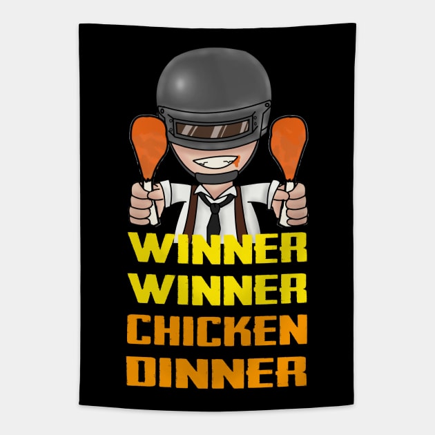 Winner Winner Chicken Dinner PUBG Tapestry by RW