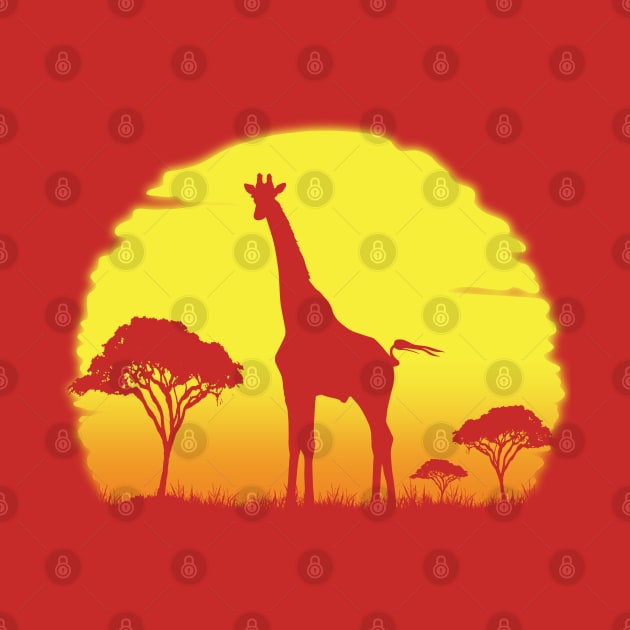 Giraffe Sunrise by nickbeta