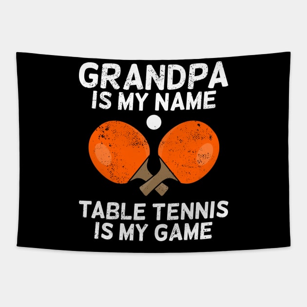 Table Tennis Grandpa Grandfather Gift Tapestry by Dolde08