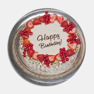 Happy Birthday Strawberry Cake Pin