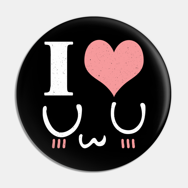 Love Blush UwU Face Vaporwave Anime Aesthetic Sad Girl Pin TeePublic