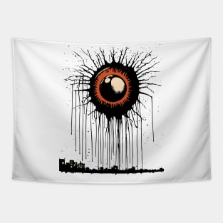 Ink Drip Vision - The Eyeball Sun Tapestry