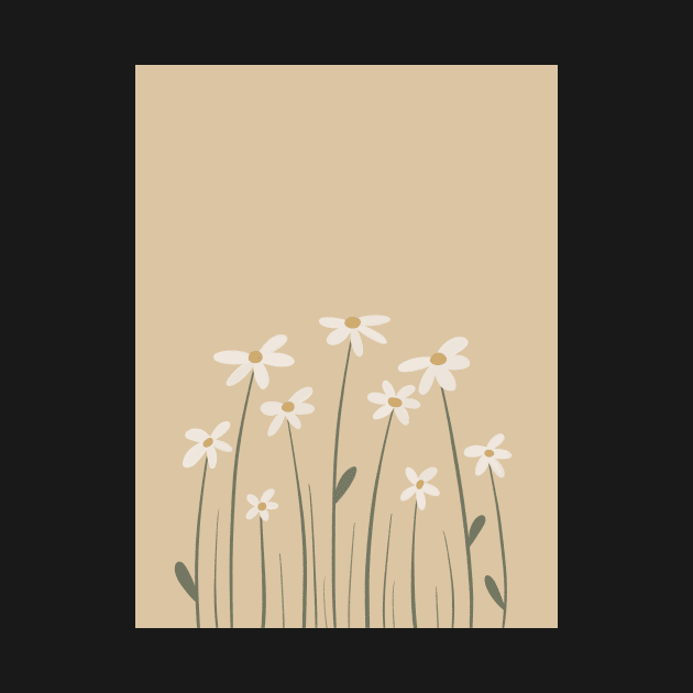 dainty daisy flowers - white flower illustration by mckhowdesign