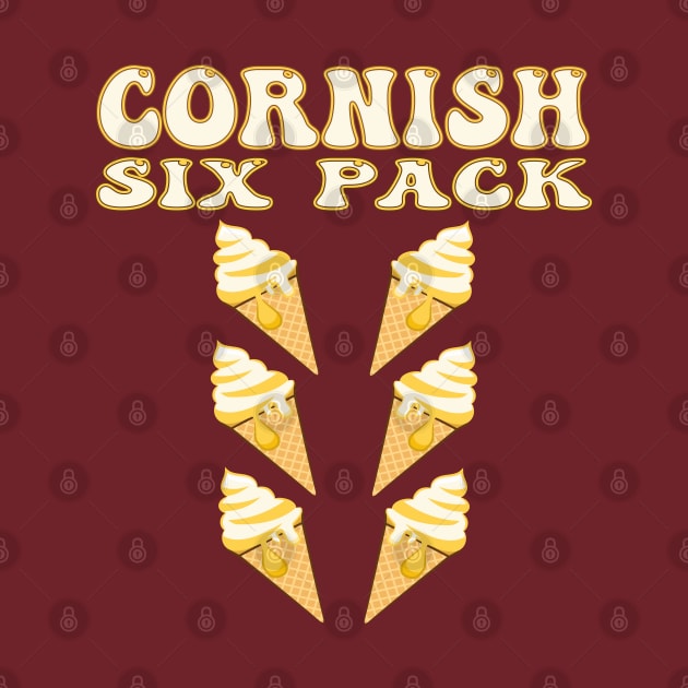 Cornish Ice Cream, Cornish Six Pack , Cornwall Fun by Surfer Dave Designs