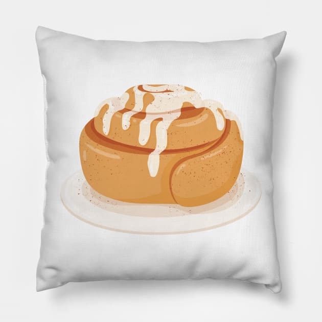 Cinnamon Roll   P R t shirt Pillow by LindenDesigns