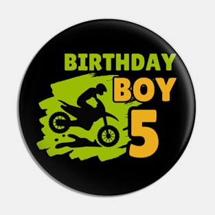 5th Birthday - 5th birthday T shirt for birthday boys Pin