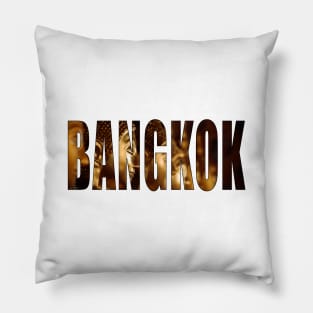 Bangkok Typography Graphic Image Pillow