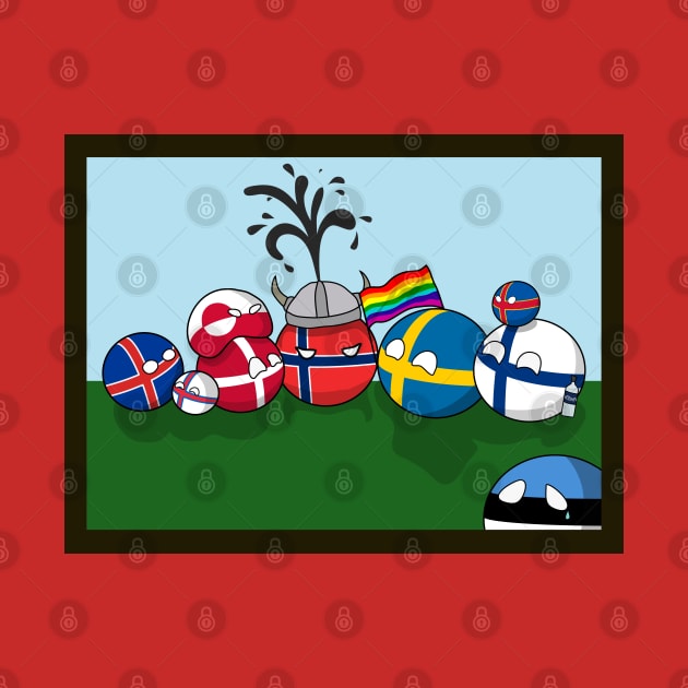 Polandball- Nordic family portrait by DigitalCleo