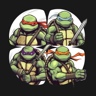 Teenage Mutant Ninja Turtles - Donatello, Raphael, Michelangelo, and Leonardo T-Shirt