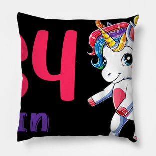 I Turned 64 in quarantine Cute Unicorn Pillow