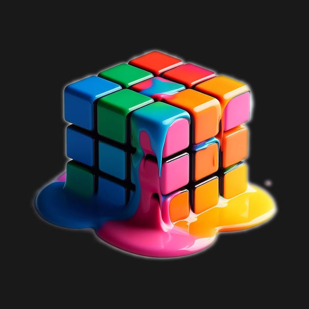 Melting Rubik Cube by valsevent